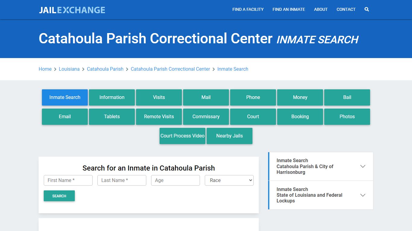 Catahoula Parish Correctional Center Inmate Search - Jail Exchange